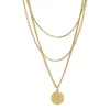 Ketens fs ontwerp groothandel bulk aangepaste vintage trendy sieraden goud kleur charme ketting