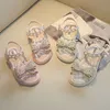 Sandali Scarpe con fiocco per bambini Scarpe da principessa per ragazze Sandali per bambini alla moda Scarpe singole firmate per bambini Estate Nuove ragazze Sandali casual carini