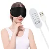 Eye Massager Masque pour les yeux chauffé par USB peut être réutilisé Masque pour les yeux à la vapeur de soie USB Masque pour les yeux pour le soin des yeux du fard à paupières bouffant patch rond anti-foncé 230506