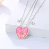 Collane con ciondolo Simpatica catena magnetica a forma di cuore Collana con amici BFF Amicizia Gioielli per bambini Regalo per ragazze