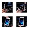 Drink Holder Bling Car Phone Mini Dash Air Vent Matic Mount 360°Adjustable Crystal Stand Accessories For Women And Drop Delivery Mob Dhm4H