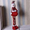 Christmas Decorations Red Tree Big Retractable Santa Claus Snowman Dolls Party Ornaments Merry