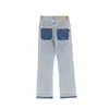 Herren Jeans Fashion Stars Hip Hop Jeans Kontrastfarben Patchwork Gerade Jeans Hosen Herren Retro Zerrissene Übergroße Lässige Jeanshose Z0508