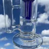 15 Inches Smoking Heavy Glass Bongs Hookahs Beaker Bong dab rig catcher Double Percolator Glass Bong Recycler Water Pipes With 18 mm Male Joint Bowl Bong