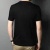 Męskie koszulki Merceryzowane bawełniane krótkie rękawe T-koszulka Mężczyźni marka wysokiej jakości letnie swobodne topy załogi Slim Fit Solid Kolor Podstawowe koszulki 230508