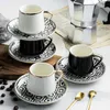 Utensili per caffè e tè Aggiungi alla lista dei desideri Tazzine per caffè espresso turco da 80 ml con piattino Set di tazze in ceramica per tè nero Cucina Bevande per caffè Articoli per la casa Regali creativi P230508