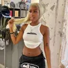 Damesvestontwerper Katoen Blend Tanktop Shorts Designer T Shirts Yoga Suit gebreide Fitness Sports Sexy Mini Bra Femme Crashed Ladies Tees Tops