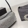 Kristall-Designer-Tasche, Mini-Handtaschen, Top-Luxus-Diamant-Schultertaschen, glänzen, modische Unterarm-Geldbörse, Hobo-Bling-Nylon, hochwertig, klassisch, glänzend, kleine Größe