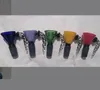 Dernière corne colorée Bol en verre épais Filtre de couleur outils de fumer accessoires Herbe Brûères d'huile sèche 14 mm 18 mm Bubbler des bongs d'eau