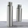 NOWOŚĆ 650 ml/1000 ml ze stali nierdzewnej Sport Sport Butelka do wody w Rugged Water Cup Metal Flask Prace Camping Sports Gym