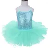 ガールドレスIefiel Kids Ballet Tutuドレスガールズバレリーナスパンコールダンスコスチューム体操レオタードダンスウェアステージパフォーマンス