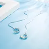 Boucles d'oreilles pendantes longue gland goutte pour les femmes or argent couleur cristal croix frange mode Earlylines bijoux cadeau