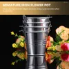 Emballage Cadeau Seau Seaux En Métal Mini Vase Seau Fleur De Bonbons En Acier Inoxydable Seaux Tin Party Petit Jardinière Galvanisé Tinypots Pot De Fer