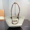 2023-Beach bags totes Raffia 빨대 짠 가방 어깨 크로스 바디 큰 핸드백 레이디 지갑 지갑 쇼핑 휴일