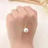 Pendant Necklaces 316L Stainless Steel Fashion Cute Romantic Round Pearl Necklace For Women Girls Simple Non-Fading Party Jewelry Gift