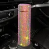 Bicchieri SCAONORCH 500 ml Bottiglia Thermos con Diamanti Bottiglia per Acqua in Acciaio Inossidabile Strass Brillanti Boccette per Vuoto Tazza di Caffè Bicchiere per Auto 230506