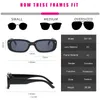 Sunglasses LAURINNY Small Rectangle Square Frame Outdoor Driving Cycling Women Vintage Brand Sun Glasses Men Shades UV400