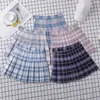 Jupes Plaid Jupe Plissée Taille Haute Femmes D'été A-Line Collège Coréen Style École Filles Eam Danse Vêtements Mini Jupe Courte 230508