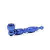 Smoking Pipes Zinc alloy detachable length 115MM color pipe Ice blue antique copper rainbow color pipe