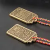 Colares pendentes Anos de zodíaco artesanal Tai sui marca de cobre escultura ping'an bronze de colar antigo
