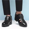 Sandales d'été augmentées de 8cm pour hommes, hauteur intérieure Invisible augmentant les loisirs d'affaires, chaussures d'ascenseur creuses et respirantes