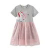 Abiti da ragazza Metri di salto Principessa Baby With Giraffe Applique Cute Summer Girls Party Dress Fashion Abbigliamento per bambini che vende 230508