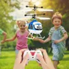 ElectricRC Aircraft Mini Helicopter Sensing Flight Toys ładowanie USB Cartoon Pilot Control Drone Children's Indoor 230506