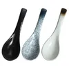 Set di stoviglie 3 pezzi Cucchiaio da zuppa asiatico Ramen Cucchiai grandi in ceramica giapponese in ceramica carina