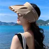 Chapeaux à large bord été parasol chapeau Protection UV double usage cheveux cerceau soleil pour femmes en plein air plage doux pliable seau casquettes 1PC