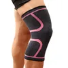 Fitness Running Ciclismo Ginocchiera Bretelle Elastiche in Nylon Sport Compressione Ginocchiere Manica per Pallacanestro Pallavolo