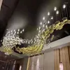 Pendant Lamps Custom-made El Lobby Sales Department Sand Table Art Modeling Glass Dinosaur Egg Half Piece Decorative Staircase Chandelier