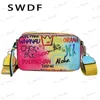 Sacchetti da sera lettera graffiti pu pelle piccole borse a tracolla da donna sponsola di lusso borse da design di lussuoso per telefono cellulare t230508