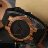 Нарученные часы винтажные деревянные черные/кофе/зеленый цифер