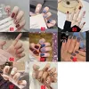 False unhas 24pcs/conjunto Pressione em capa completa artificial Dicas de unhas falsas de cabeça curta/quadrada de cabeça vestível