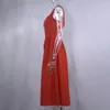 Vestidos casuais sexy com alça espaguete sem costas vestido vermelho feminino 2023 verão fino praia patry branco midi mulher para robe femme