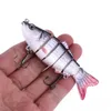 Esche artificiali Set da 6 pezzi Set da pesca con scatola Multi segmenti snodati esche rigide Wobblers Swimbait Crankbait Swim Bass per luccio lavello