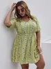 Tops TOLEEN Clearance Women's Plus Size Mini Dresses 2022 Summer Casual Chic Elegant Floral Boho Beach Evening Party Wedding Clothing