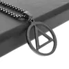 Pendentif Colliers Charme En Acier Inoxydable Argent Couleur/Or/Noir Creux Triangle Rond Simple Hommes Femmes Collier Unisexe Bijoux 24"