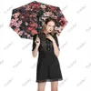 Parapluies Sakura Cherry Blossom Parapluie Trois Pliant Entièrement Automatique avec Revêtement Noir Parapluie de Protection Solaire Anti-UV Femme Parasol de Pluie 230508