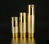 15ml 30ml 50ml 80ml 100ml Airless plastic pump bottle hot stamp gold cream container essential oil sub-bottle SN4151