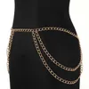 Belly Chains Multilayer Metal Women's midje kedjebälte mode Sexig kropp smycken kvinnliga trendiga klädtillbehör Z0508