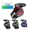 ATV Car Truck 12V/24V SUV RV Nocket Socket USB Typ PD QC 3.0 Szybka z przełącznikiem do telefonu Dostawa Laptopa Dostawa Motocykl Dhirg