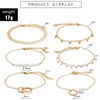 Chaîne tocona 6pcssets Bohemian Breded Bracelets pour femmes jolies fleurs feuilles creux de la géométrie bijoux de gland adjuge 9143 230508