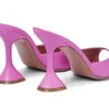 Sandaler Luxury Pointed Fish Mouth Sandaler Fashion Pink Women's Shoes Wineglas Heel med Golden Slippers 230508