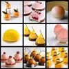 60 stcs/lot 6 holes semi bol siliconenvorm voor snoep chocolade handgemaakte koepel mousse cake jelly anti-aanbak mal bakgereedschap