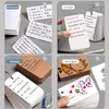 Karten leere Kartenpapier handgeschriebene englische Wörter weiße Hartkartenpapier Lernen DIY HOMADE LOOSELEAF PAPE PORTABLE MESSONALE KARTE