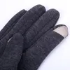 Fingerlösa handskar handsk handske kvinnor pekskärm 2023 Mitten mode vantar för män utomhus uppvärmd solid full finger vinter kvinna