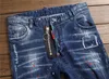 Męskie dżinsy lekkie luksus męskie Slimfit Ripped Blue Denim Pantshigh Quality DRID DEKADZENIE DEANSWHITE STYLISH SEXY SEXY Street Jeans Z0508