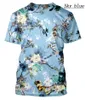 Herren-T-Shirts Sommer Herren / Damen Hawaiihemd Lässig 3D-gedruckte bunte Blume Kurzarm XS-4XL