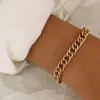 Tennis Bracelets Punk Golden Big Thick Chain Bracelet For Women Fashion Geometric Charm Link Chains Bangles Trendy Jewelry